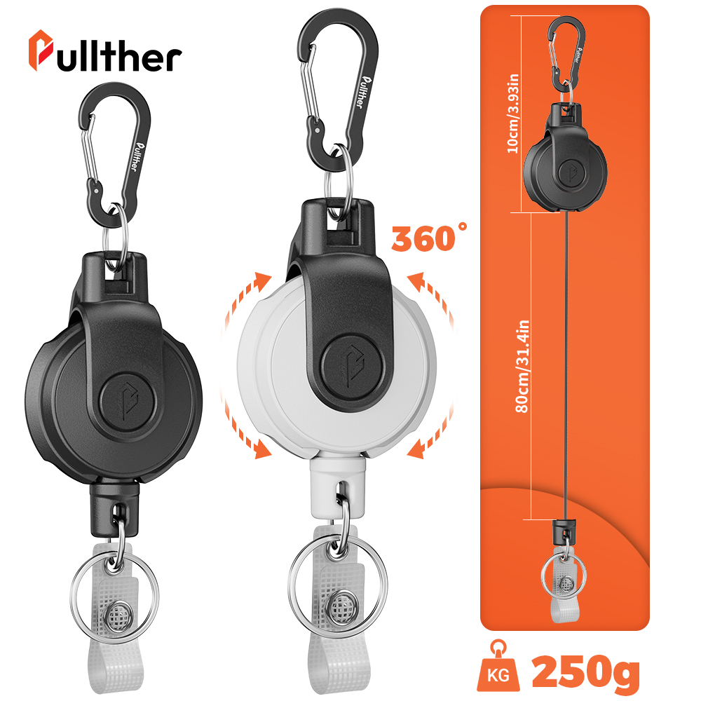 Fire Starting Kit - Retractable Key‌ Chain for man Reel‌