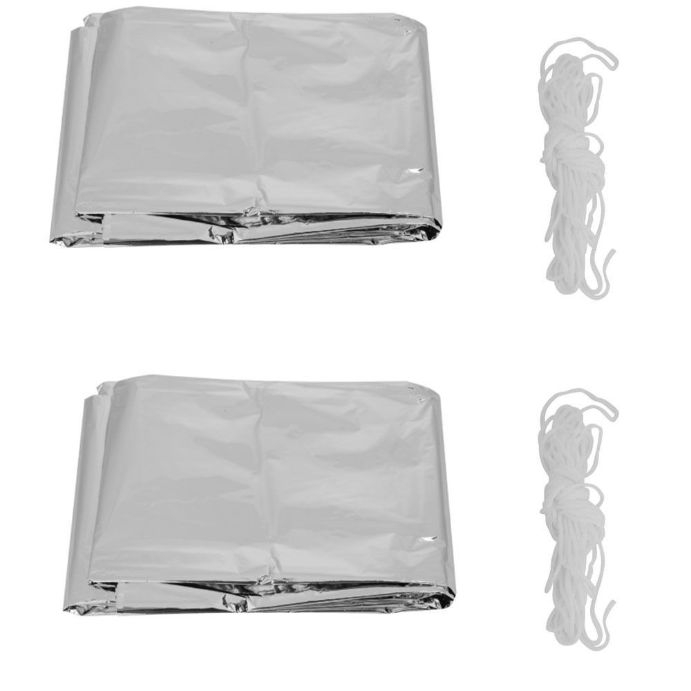 2 Pcs Durable Reflective Emerg - Survival Blanket Reflective บทวิจารณ์และราคา
