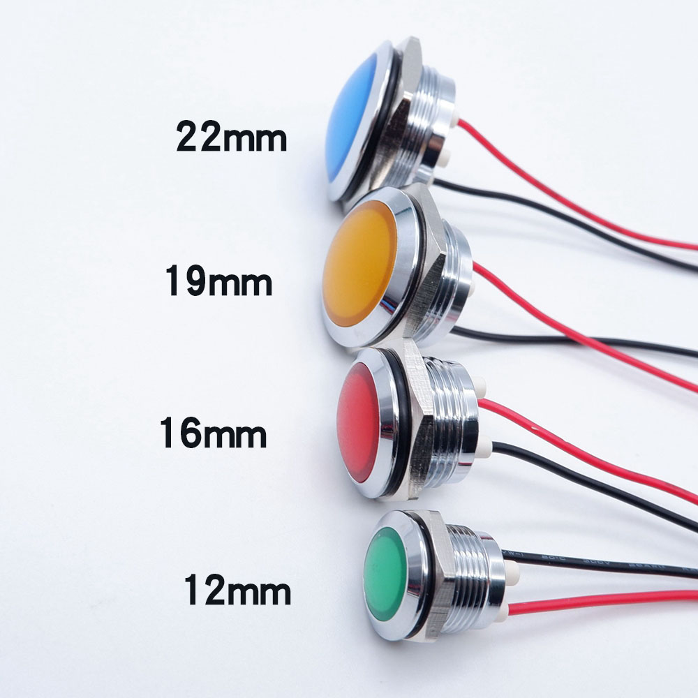 10pcs 12/16/19/22mm Metal LED  - Signal Panel Orange บทวิจารณ์และราคา