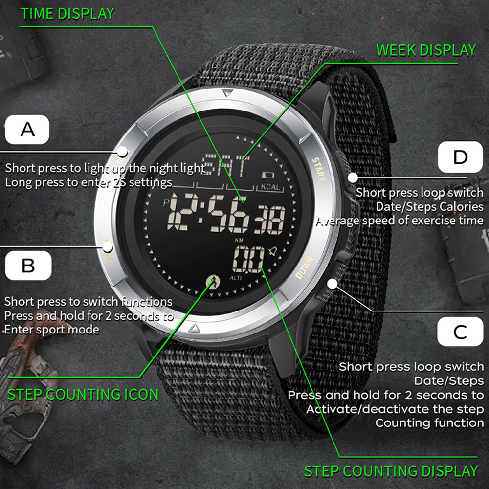 SANDA Brand Electronic Watches - Compass Lensatic บทวิจารณ์และราคา