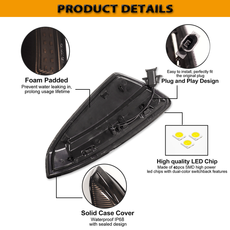 LED Dynamic Turn Signal Light  - Signal Panel Orange บทวิจารณ์และราคา