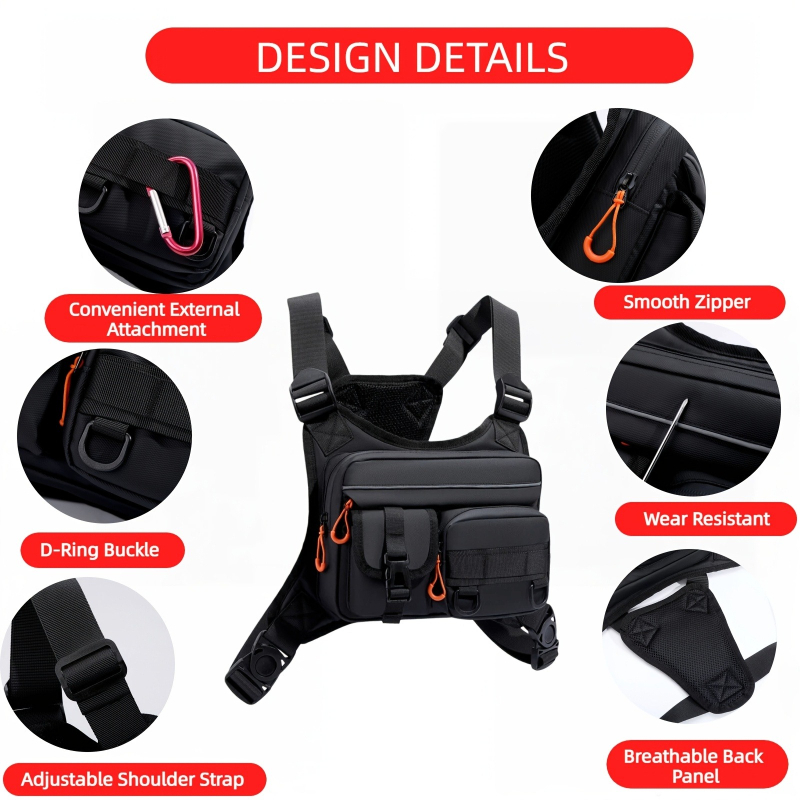Men's Tactical Chest Bag, Runn - Fishing Kit Compact บทวิจารณ์และราคา