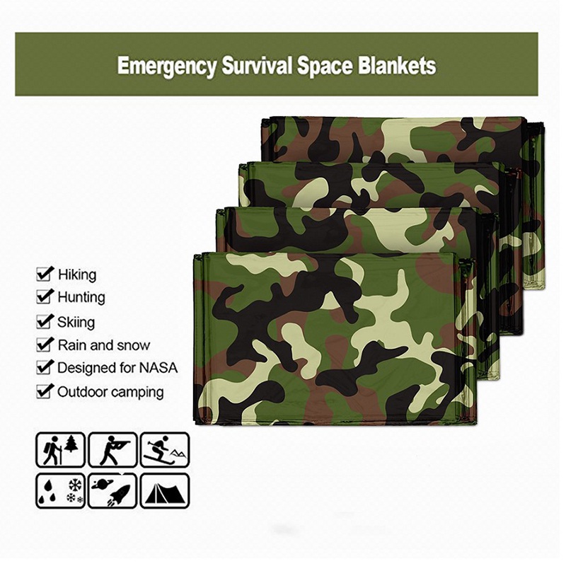 1pcs Emergency Thermal Blanket - Emergency Poncho Rain บทวิจารณ์และราคา