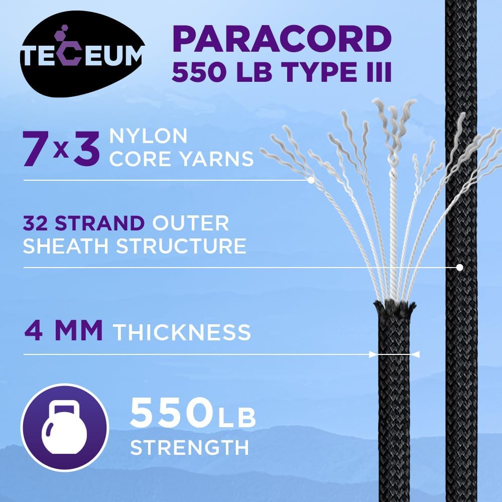 Reflective Paracord Rope 1000f - Para Cord 1000Ft บทวิจารณ์และราคา