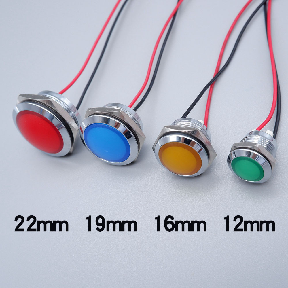 Metal LED Indicator Light 12mm - Signal Panel Orange บทวิจารณ์และราคา