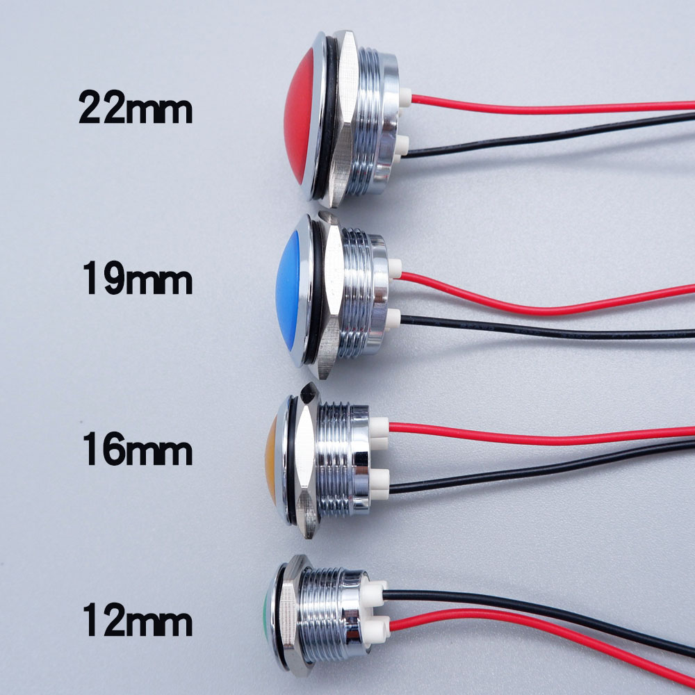 Metal LED Indicator Light 12mm - Signal Panel Orange บทวิจารณ์และราคา