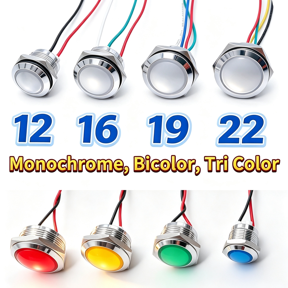 12mm 16mm 19mm 22mm Metal LED  - Signal Panel Orange บทวิจารณ์และราคา