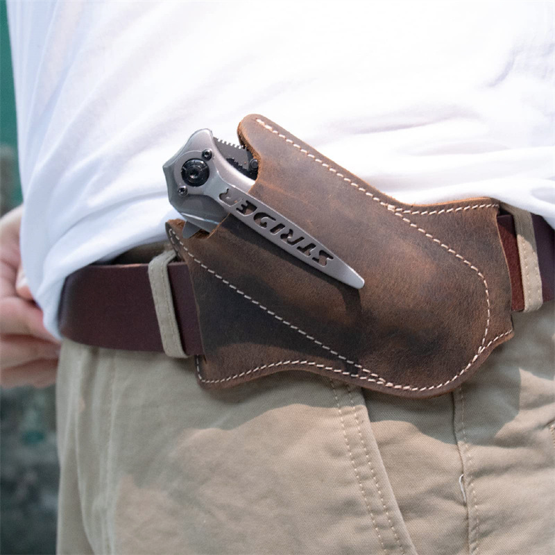 1PC Leather Knives Sheaths Fol - Fire Starting Kit บทวิจารณ์และราคา