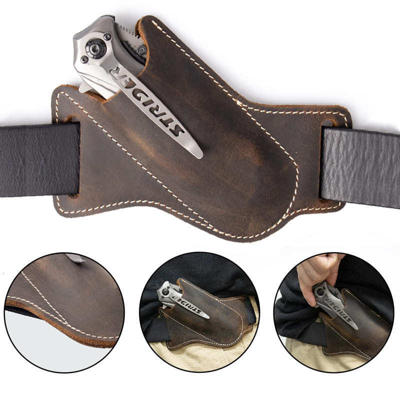 1PC Leather Knives Sheaths Fol - Fire Starting Kit บทวิจารณ์และราคา