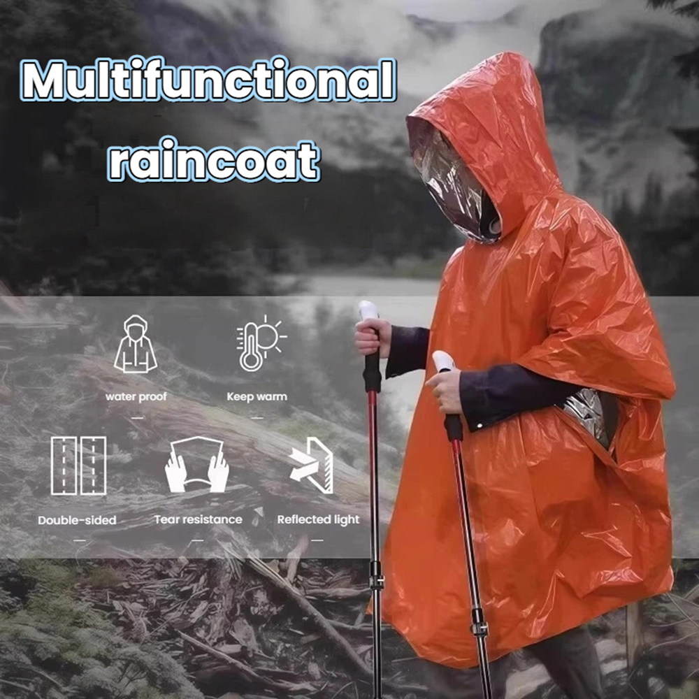 Portable Outdoor Emergency Rai - Emergency Poncho Rain บทวิจารณ์และราคา