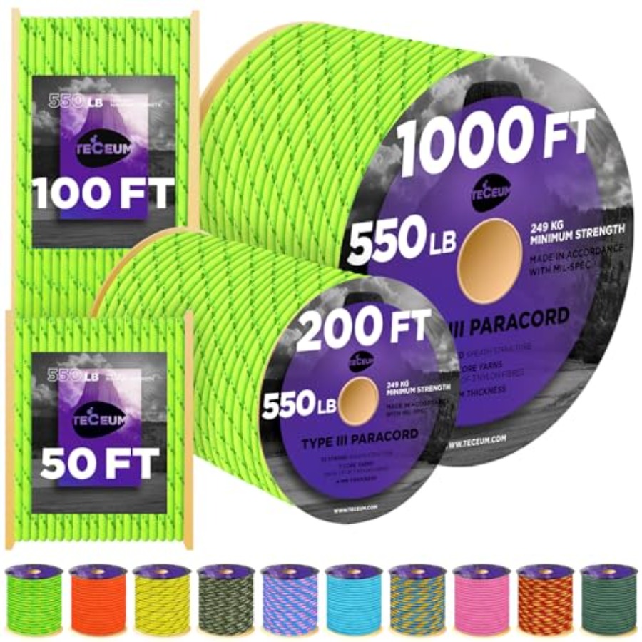 Reflective Paracord Rope 1000  - Para Cord 1000Ft บทวิจารณ์และราคา