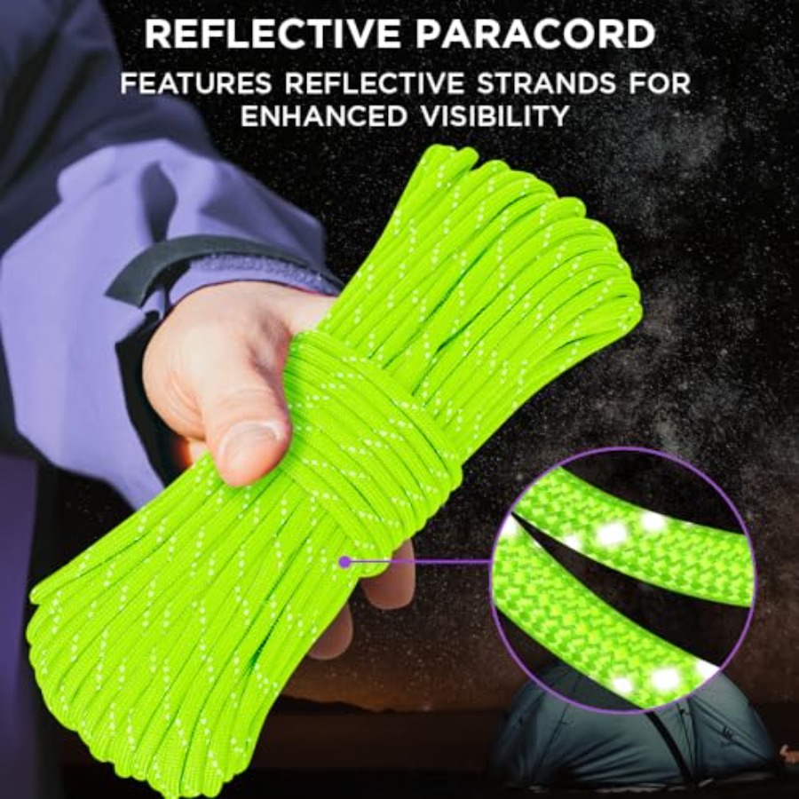 Reflective Paracord Rope 1000  - Para Cord 1000Ft บทวิจารณ์และราคา