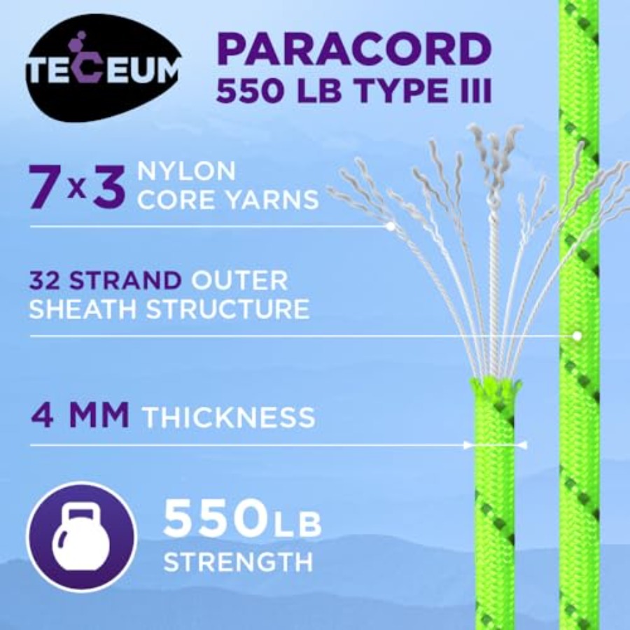 Reflective Paracord Rope 1000  - Para Cord 1000Ft บทวิจารณ์และราคา
