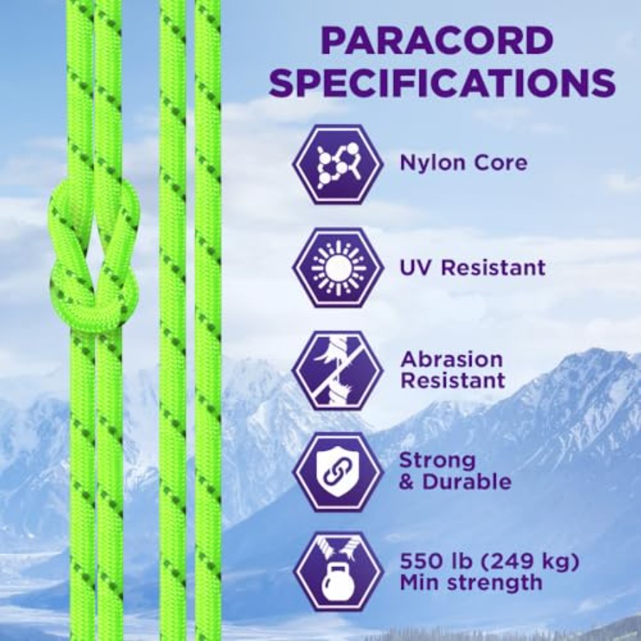 Reflective Paracord Rope 1000  - Para Cord 1000Ft บทวิจารณ์และราคา