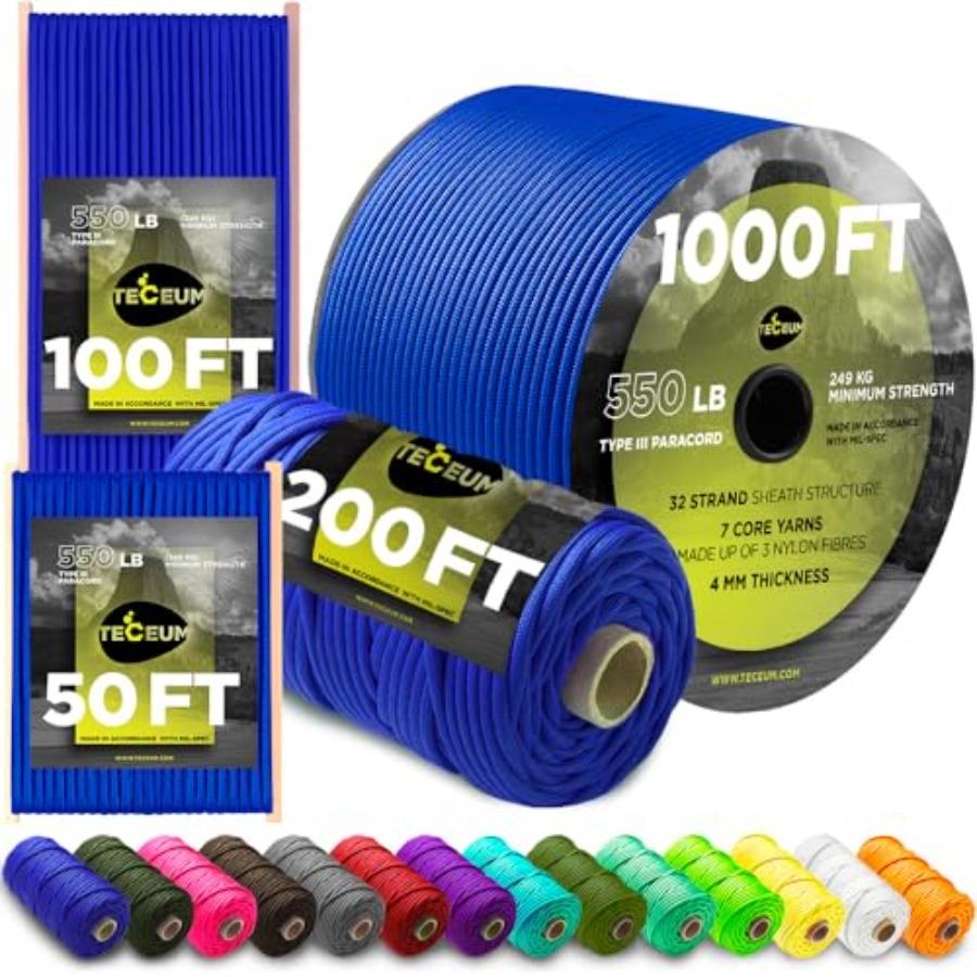 5/32 Paracord Rope 1000 1000ft - Para Cord 1000Ft บทวิจารณ์และราคา