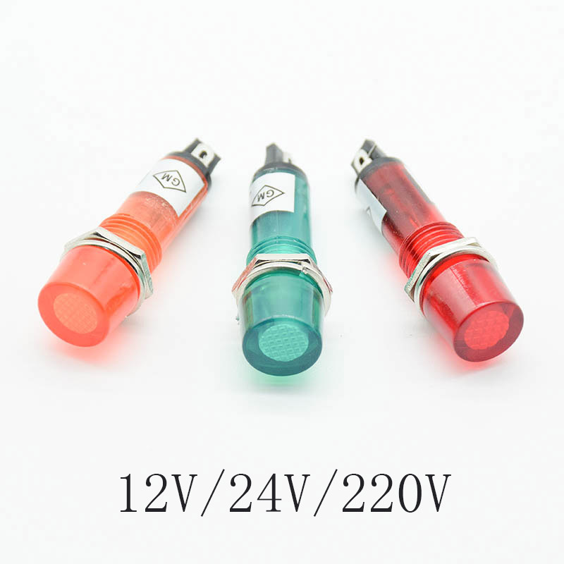 5Pcs 220V 12V 24V DC Mounting  - Signal Panel Orange บทวิจารณ์และราคา