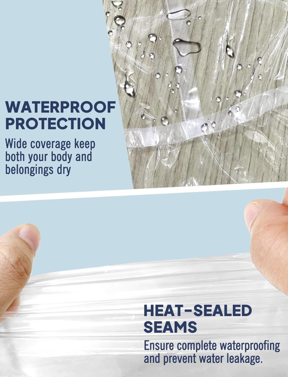 Disposable Rain Poncho for Adu - Emergency Poncho Rain บทวิจารณ์และราคา