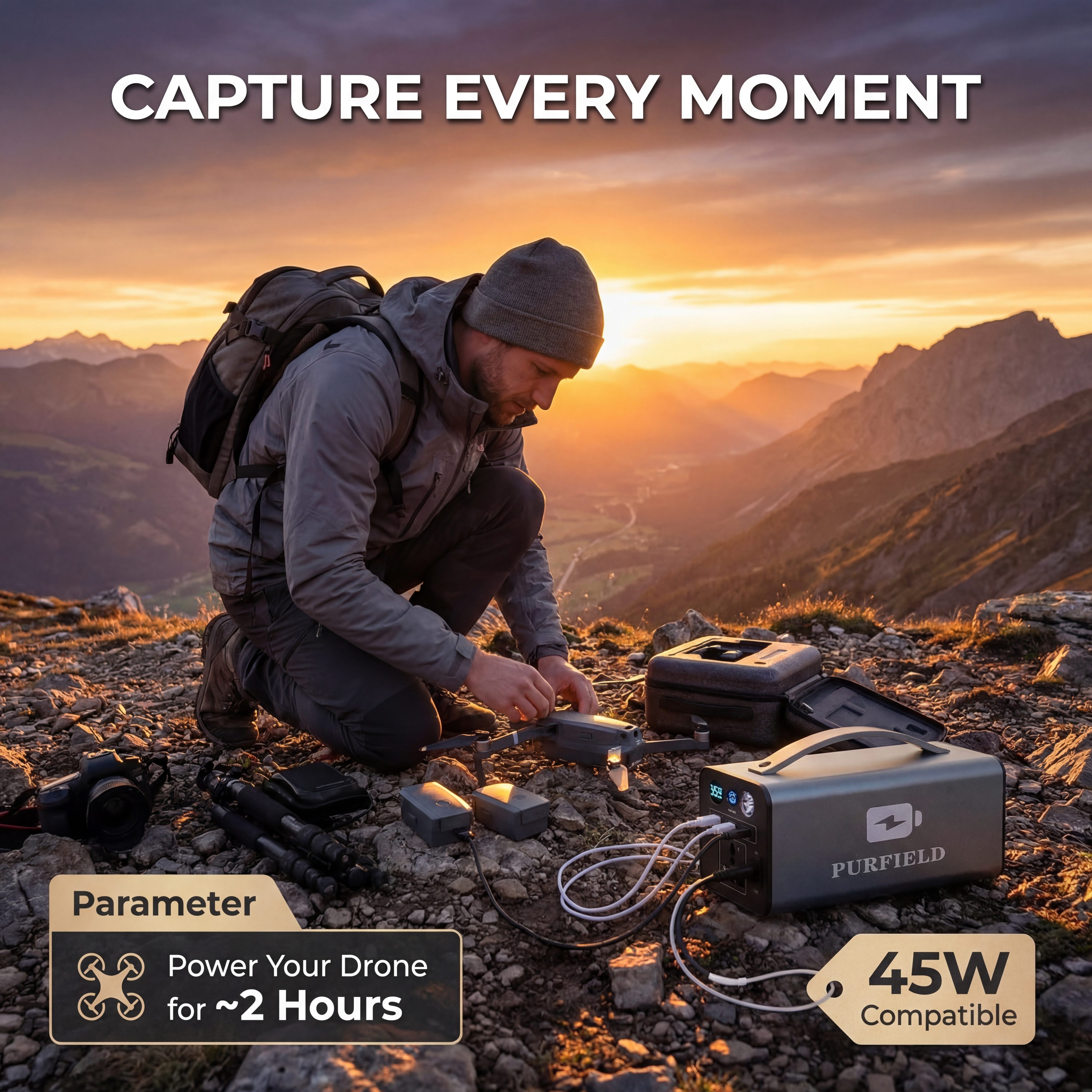 180W Outdoor Power Station 320 - Solar Emergency Charger บทวิจารณ์และราคา