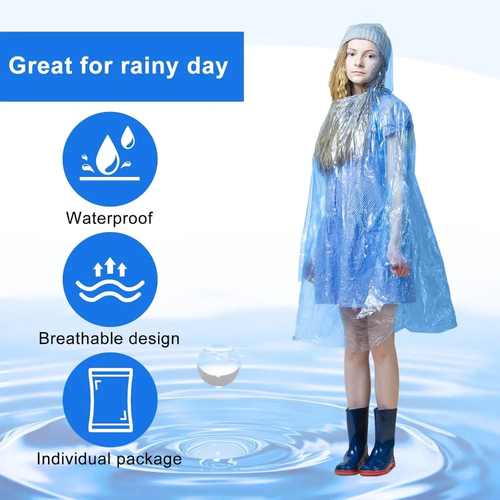 twoworld 30 Pcs Disposable Rai - Emergency Poncho Rain บทวิจารณ์และราคา