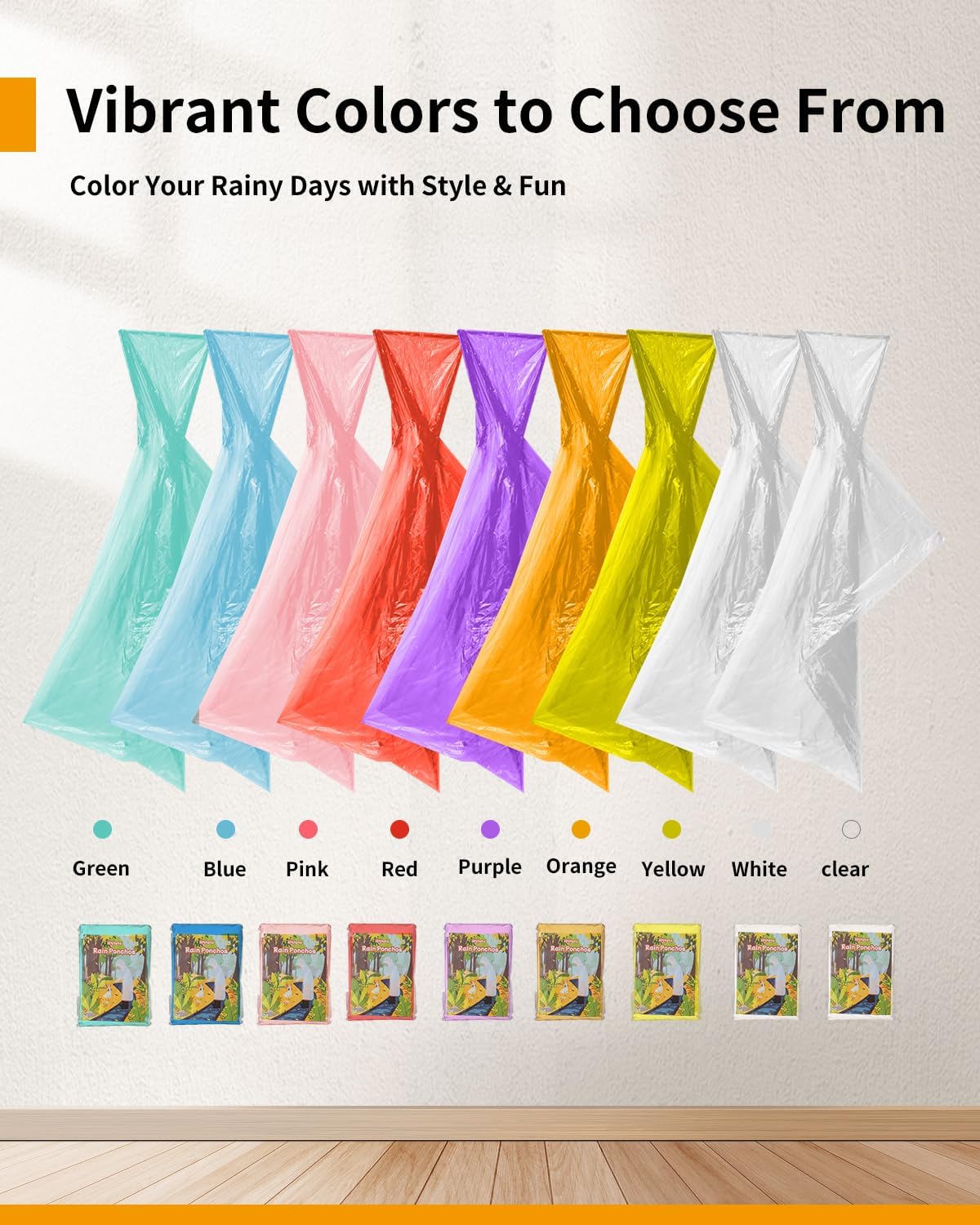 Extra Long Rain Ponchos for Ad - Emergency Poncho Rain บทวิจารณ์และราคา