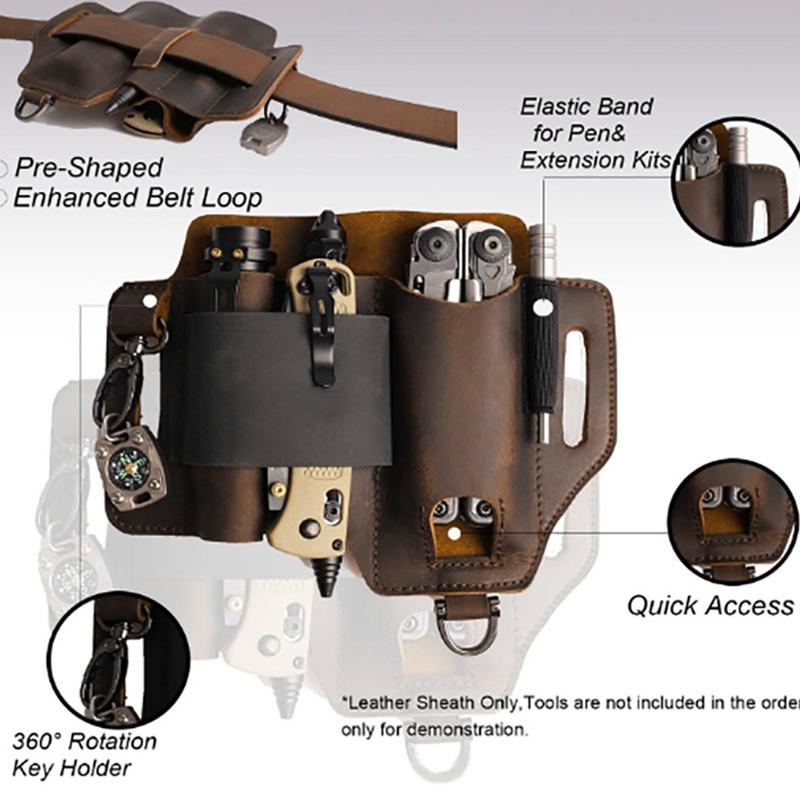 Men Leather EDCs Organizer She - Fire Starting Kit บทวิจารณ์และราคา