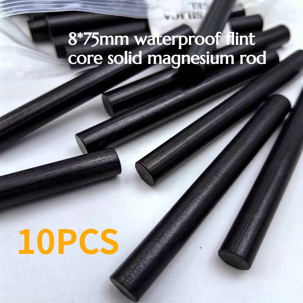 10PCS 8*75mm Waterproof Flint  - Magnesium Fire Starter บทวิจารณ์และราคา