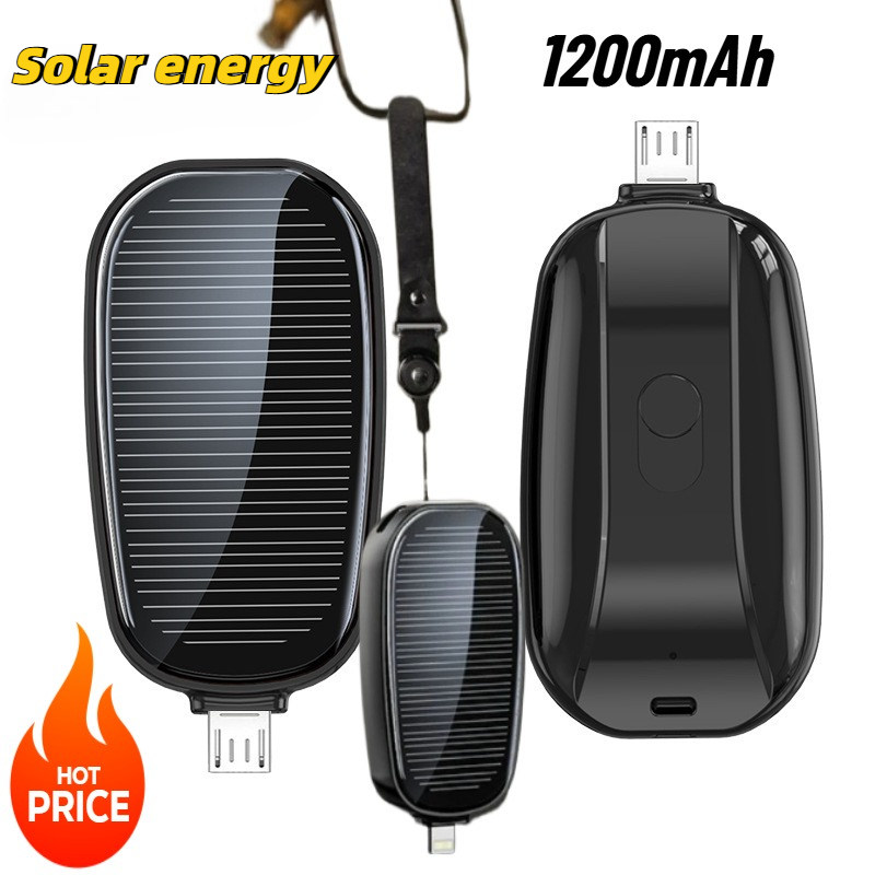 1200mAh Solar Mini Power Bank  - Solar Emergency Charger บทวิจารณ์และราคา