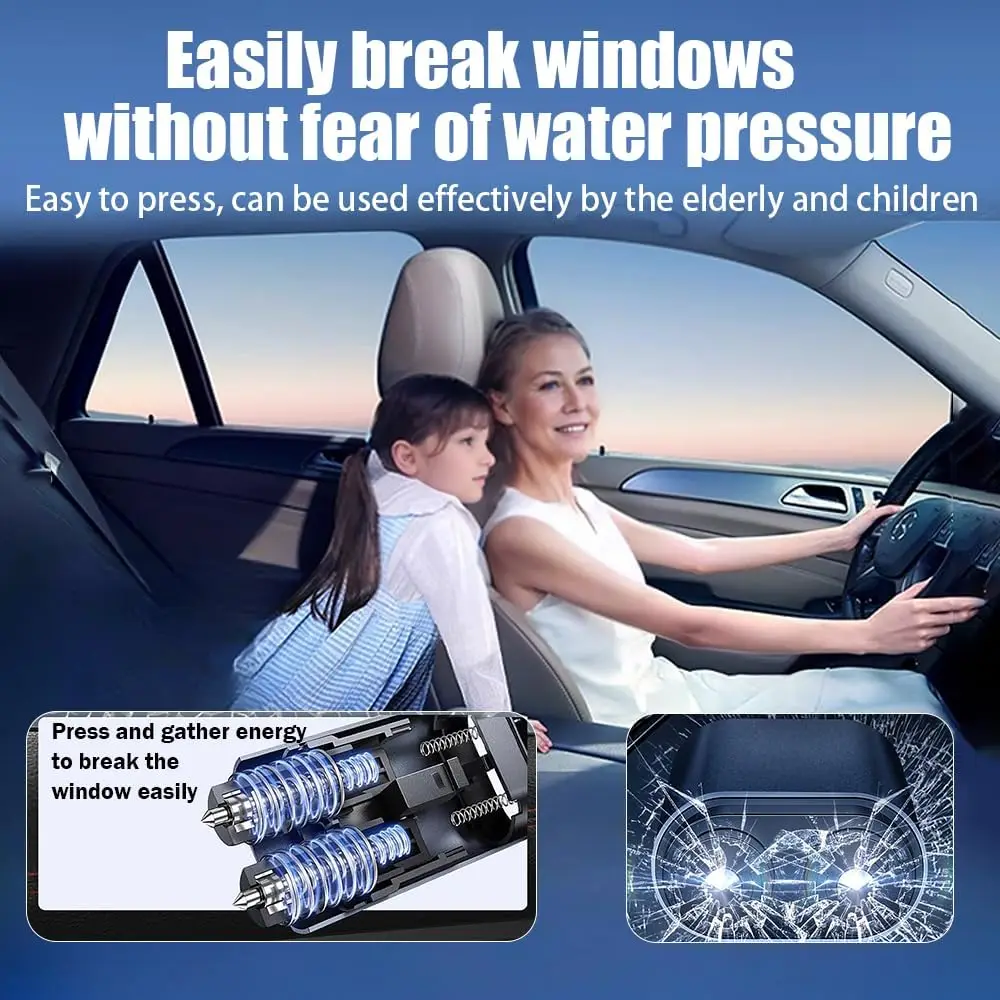 Car Safety Hammer 2-in-1 Windo - Rescue Rope Throw บทวิจารณ์และราคา