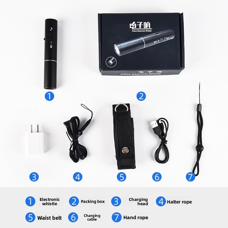 New LED Flashlight Electronic  - Emergency Whistle Loud บทวิจารณ์และราคา