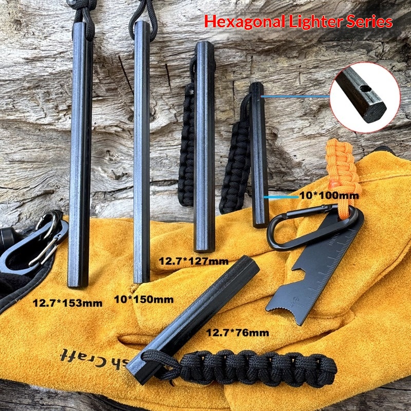 Hand Woven Rope Hexagonal Flin - Magnesium Fire Starter บทวิจารณ์และราคา