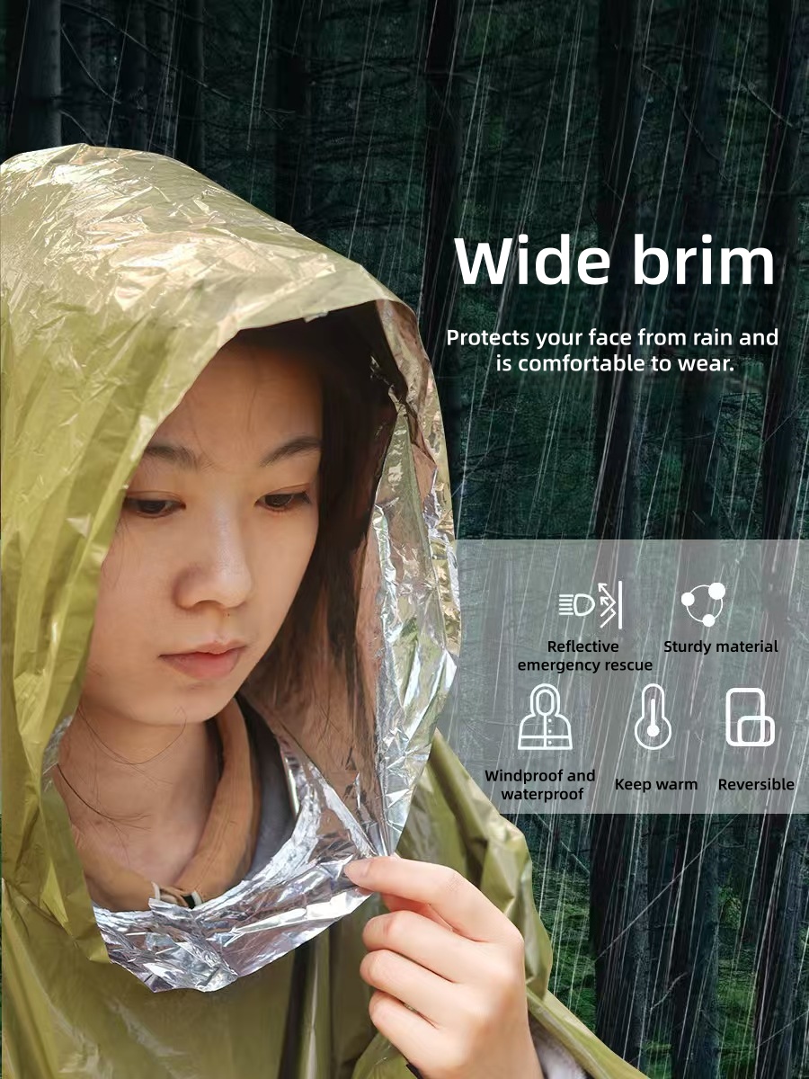 Outdoor Portable Emergency Rai - Survival Blanket Reflective บทวิจารณ์และราคา