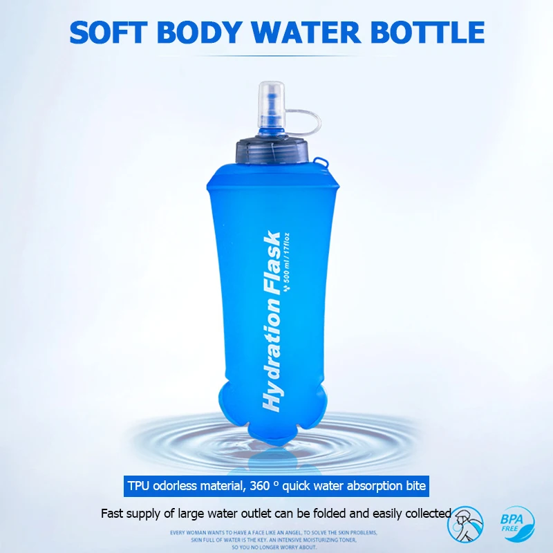 250ml 500ml 750ml Portable Fol - Water Bag Collapsible บทวิจารณ์และราคา