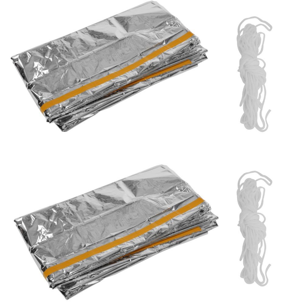 2 Pcs Durable Reflective Emerg - Survival Blanket Reflective บทวิจารณ์และราคา