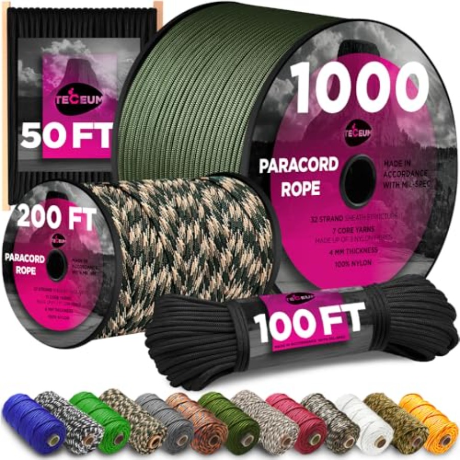 Paracord Rope 750 lb 1000ft/ 2 - Para Cord 1000Ft บทวิจารณ์และราคา
