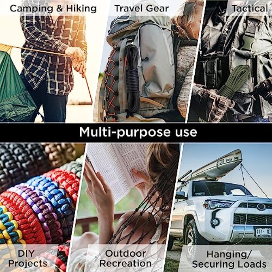 Paracord Rope 750 lb 1000ft/ 2 - Para Cord 1000Ft บทวิจารณ์และราคา