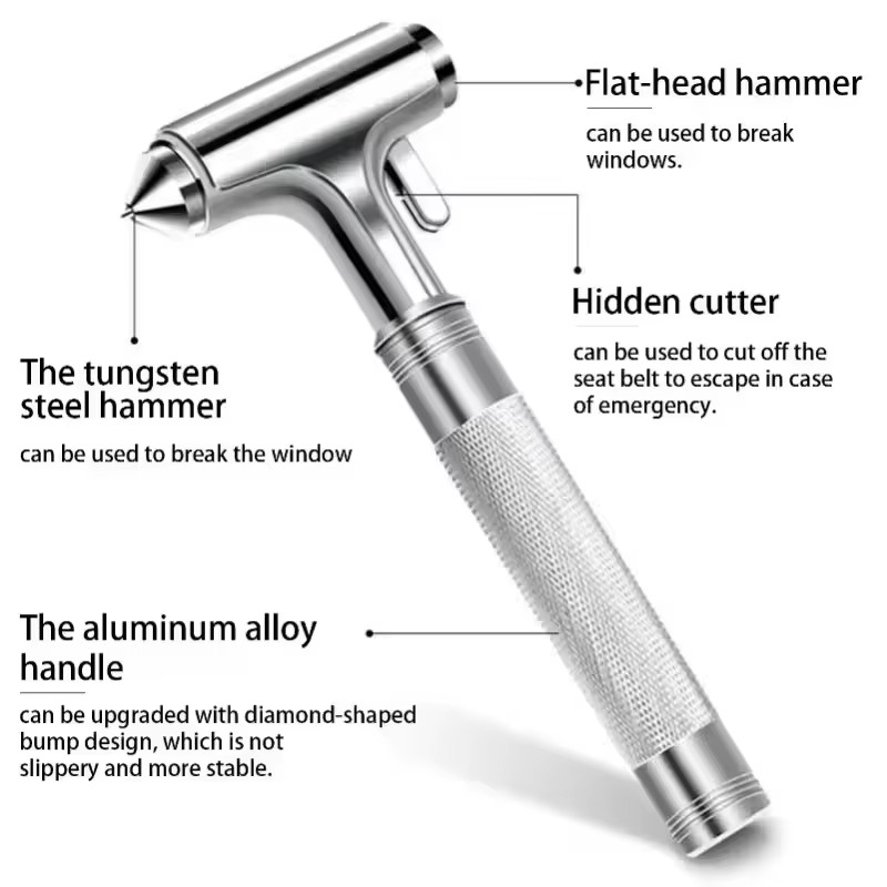 Car Safety Hammer Car Window B - Rescue Rope Throw บทวิจารณ์และราคา