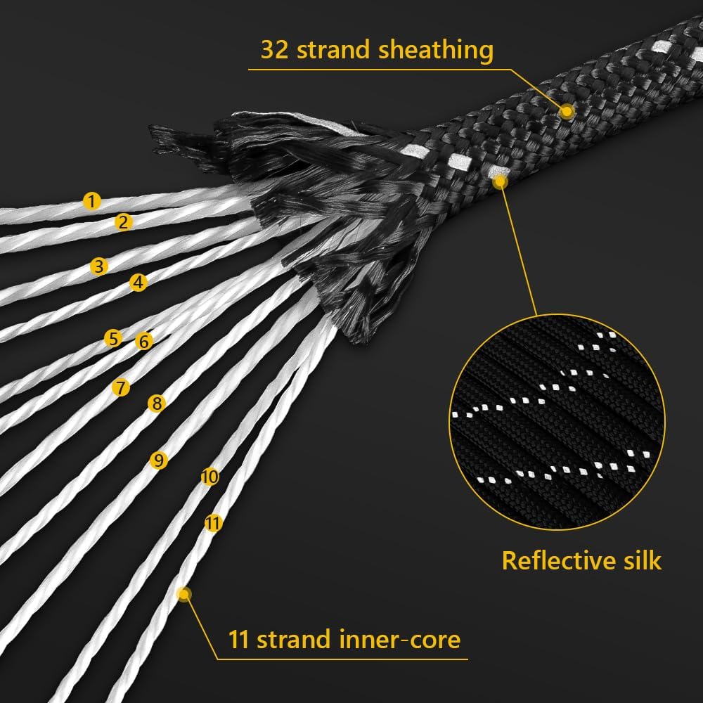 4mm Reflective Paracord Rope,  - Para Cord 1000Ft บทวิจารณ์และราคา