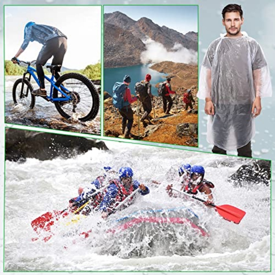 150 Pcs Disposable Rain Poncho - Emergency Poncho Rain บทวิจารณ์และราคา