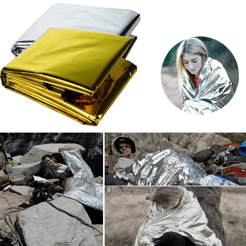 1pcs Outdoor survival portable - Survival Blanket Reflective บทวิจารณ์และราคา