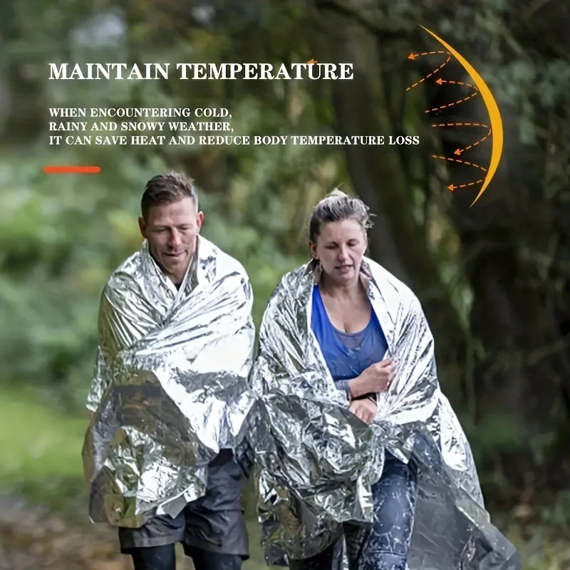 1pcs Outdoor survival portable - Survival Blanket Reflective บทวิจารณ์และราคา