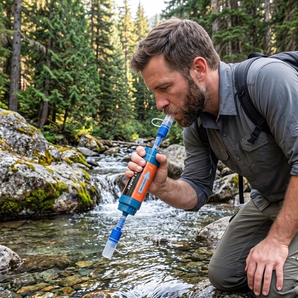 Mini Mini Water Filter Straw S - Water Purification Straw บทวิจารณ์และราคา