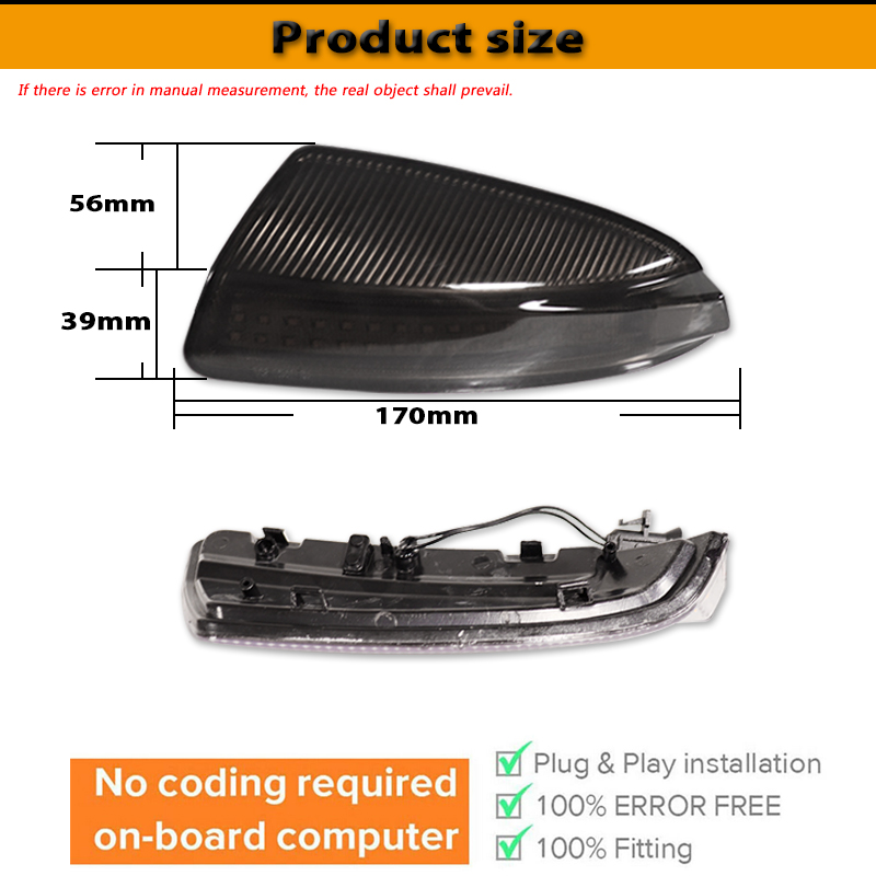 LED Dynamic Turn Signal Light  - Signal Panel Orange บทวิจารณ์และราคา