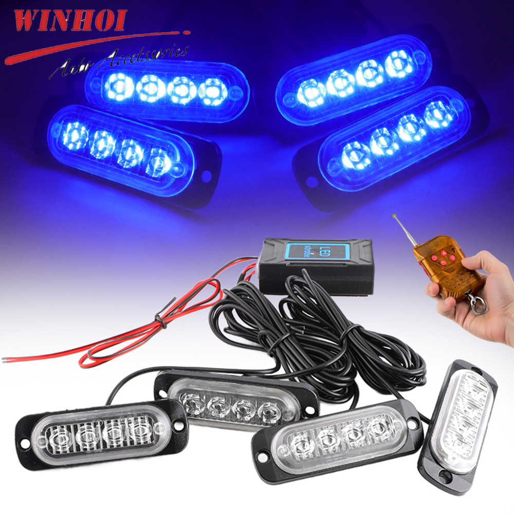 Wireless Grille Police Lights  - Sos Light Strobe บทวิจารณ์และราคา
