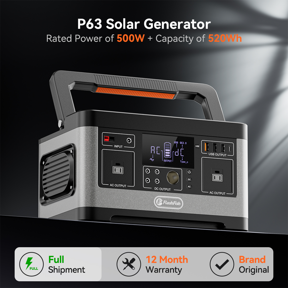 FF FlashFish P63 Portable Powe - Solar Emergency Charger บทวิจารณ์และราคา