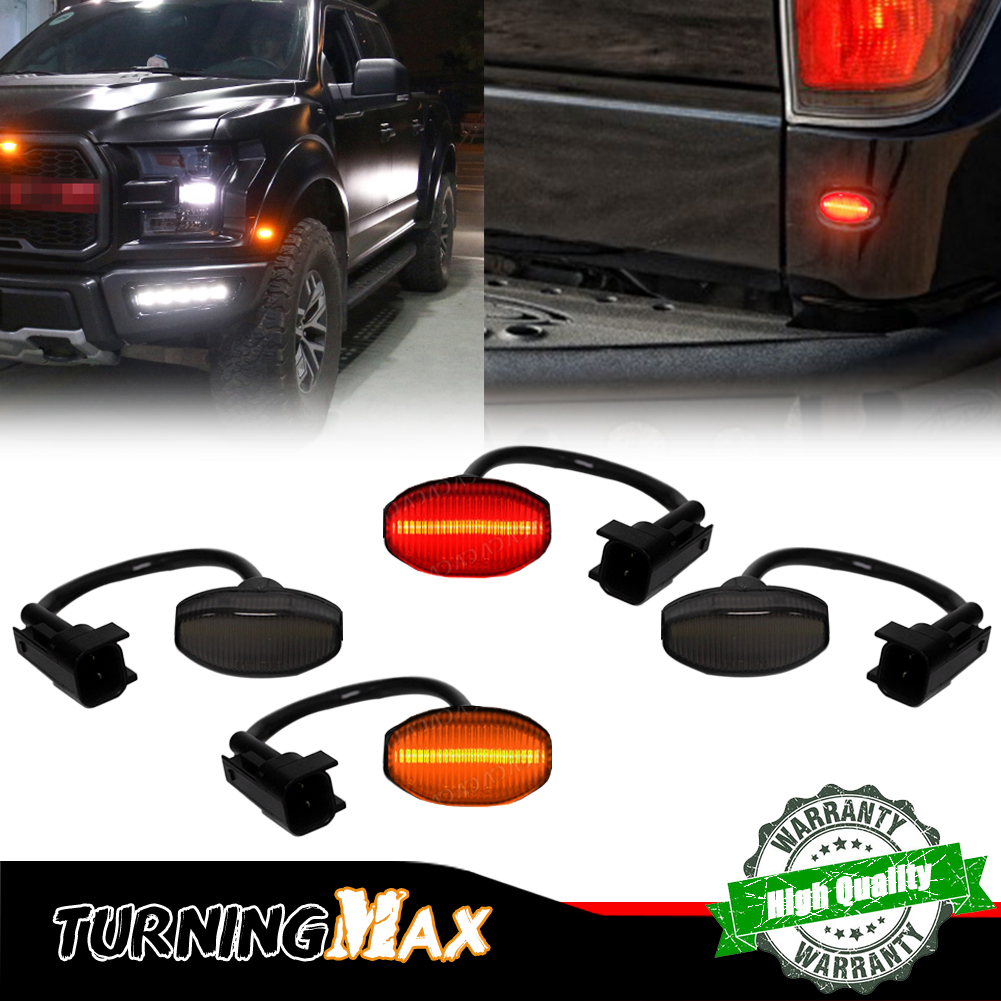 4PCS Smoked Lens Front Amber & - Signal Flare Kit บทวิจารณ์และราคา