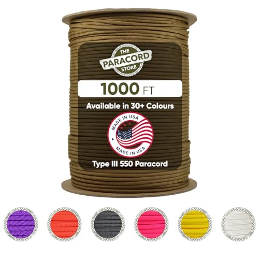 Type III 550 Paracord - 1000 F - Para Cord 1000Ft บทวิจารณ์และราคา