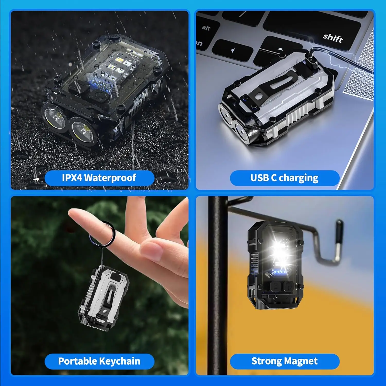 Mini COB Keychain Flashlight,C - Fishing Kit Compact บทวิจารณ์และราคา