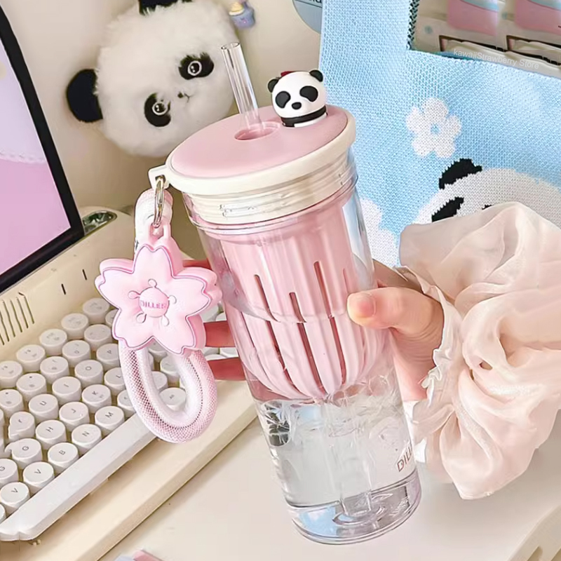 650ml Kawaii Water Bottle With - Water Purification Straw บทวิจารณ์และราคา