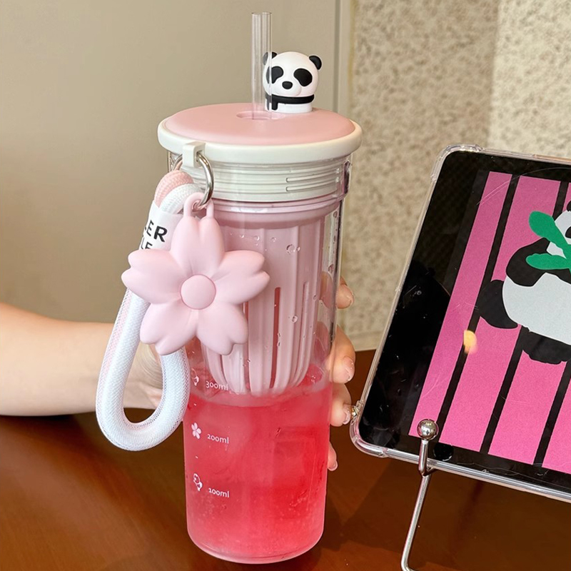 650ml Kawaii Water Bottle With - Water Purification Straw บทวิจารณ์และราคา