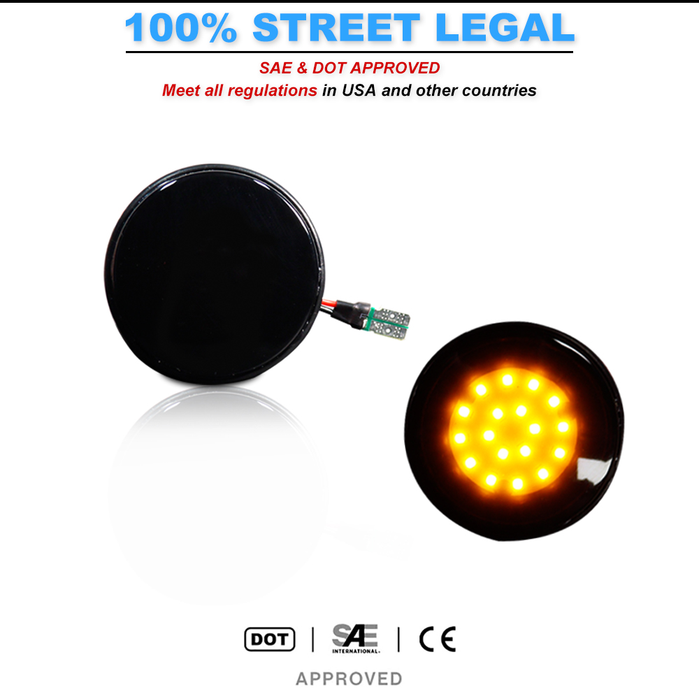 2pcs iJDM LED Front Side Marke - Signal Panel Orange บทวิจารณ์และราคา